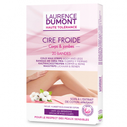 Bandes Cire Froide Corps & Jambes Haute Tolérance Laurence Dumont x20