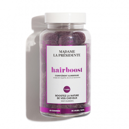 Nahrungsergänzungsmittel Gummies Hair Boost Frau Präsidentin